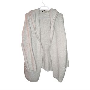 Brandy Melville Hooded Cardigan Sweater Cream